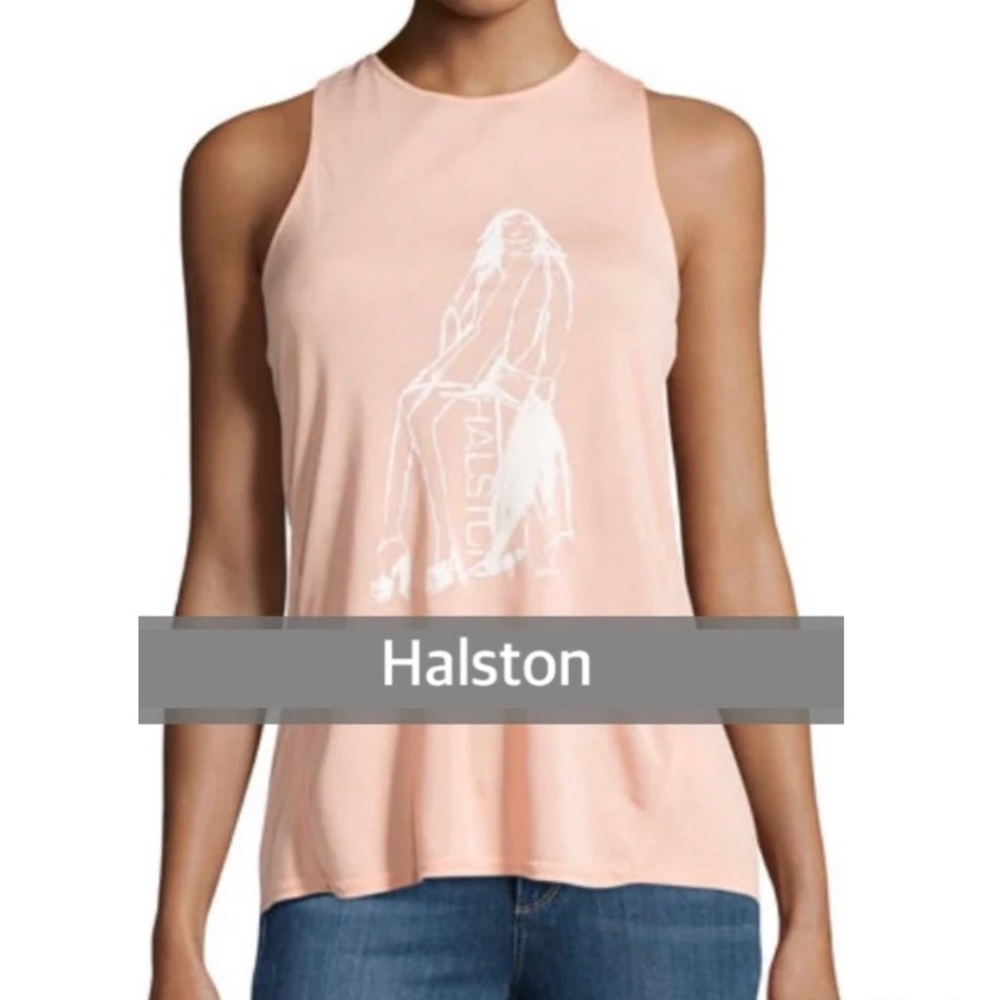 Halston Heritage Twist back tank - pink